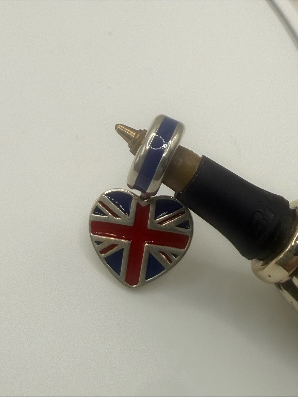 Pandora Great Britain Heart Flag Charm Dangle